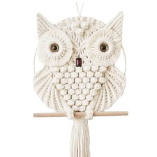 Owl Macrame Wall Hanging-Hand Woven Boho Tapestry-Macrame Wall Decor -Owl Dec...