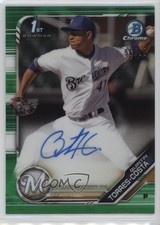 2019 Bowman Chrome Prospects Green Refractor 96/99 Quintin Torres-Costa Auto 1jy