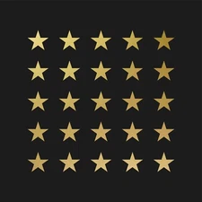 Tiny Star Symbol Vinyl Decals set of 25 stars Stickers Sheet