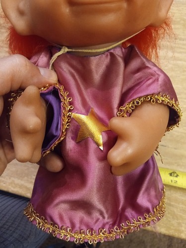 ❤️ 1977 DAM Magician Troll 9" Doll Rare Norfin Red Hair Denmark Ace Tico Russ - Picture 15 of 17