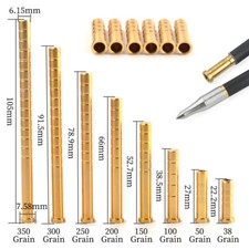 12pcs 38-300gr Heavy Weight Arrow Inserts Brass Base ID6.2mm Archery Arrow Shaft
