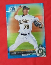 2017 Bowman Chrome BCP248 Daniel Gossett Blue Refractor #091/150 Oakland A's