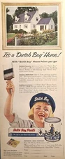 Dutch Boy House Paint National Lead Company Brooklyn NY Vintage Print Ad 1956