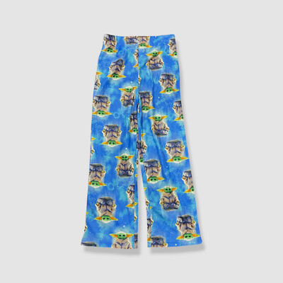 Centric Brands Kid's Girl's Blue Yoda Print Pajama Pants Sleepwear Size 8