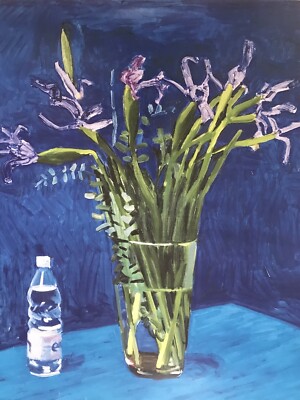 額装品/Iris With Evian Bottle/デビット ホックニー DAVID HOCKNEY / IRIS WITH EVIAN BOTTLE - ホックニー ポスター