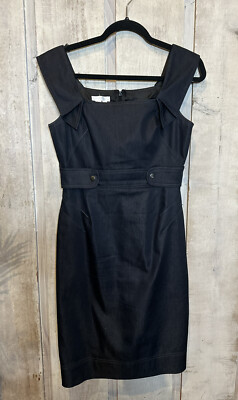 london times denim dress NWOT Retro Slimming Figure 8 London Times Mini Denim Sleeveless Y2K Dress 4