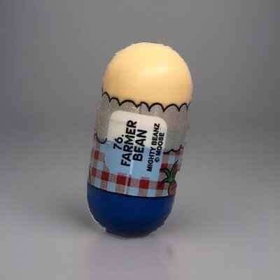 MIGHTY BEANZ #76 FARMER BEAN MAN GUY BEARD HILLBILLY TOY VINTAGE