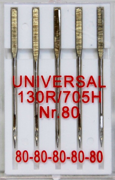 NäHmaschinennadeln Flachkolben 130/705 Universal 80Er 5 Nadeln Neu-image