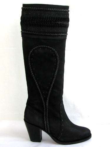 Barbara Bui Riding Boots Heels 8 CM all Leather Case-Mate Black 37 Mint - Picture 5 of 9