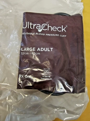 Blood Pressure Cuff [Ultracheck] Reusable Large Adult Double Tube Manual Bulb