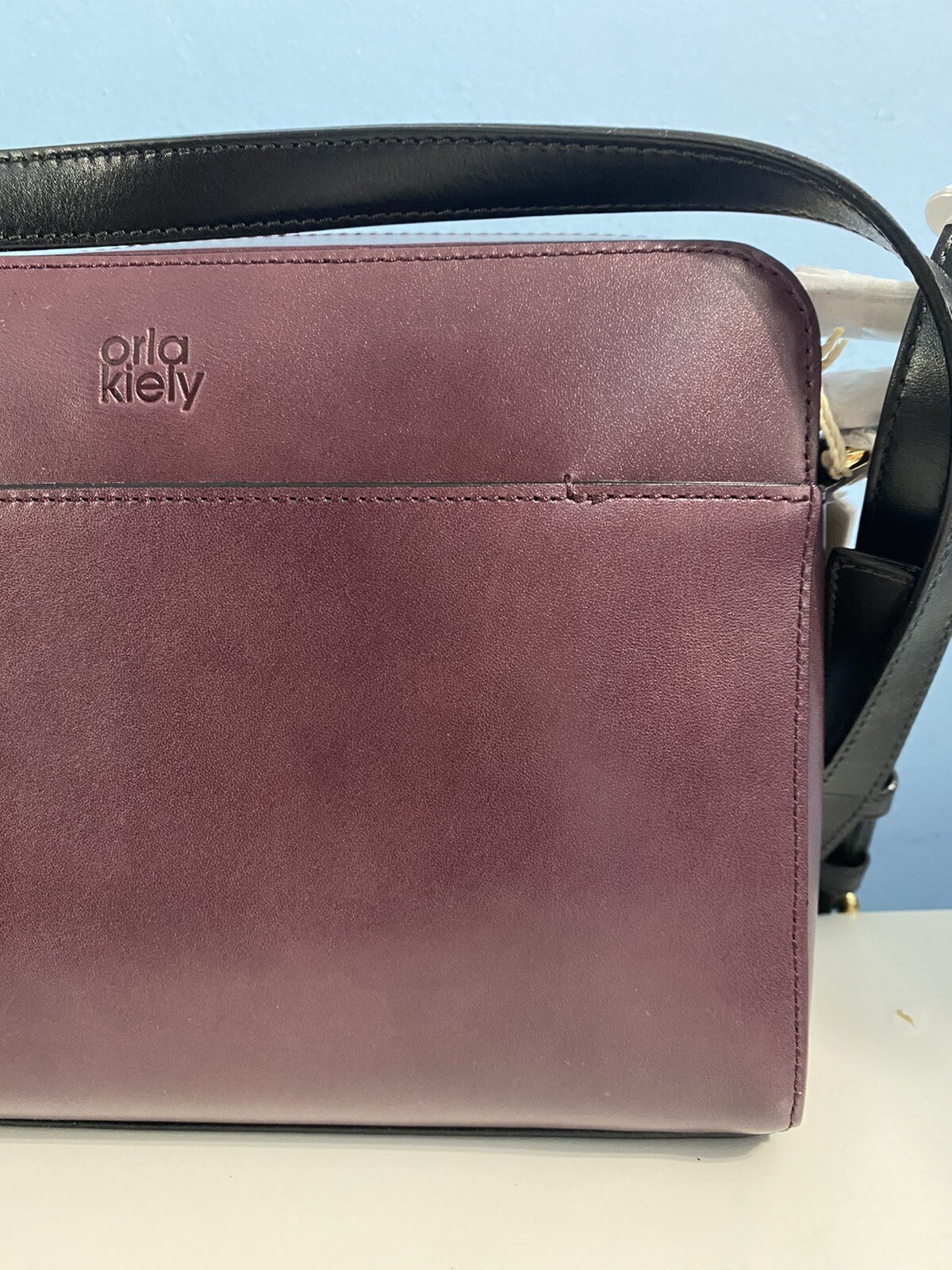 New Orla Kiely Punched Tall Flower Stem Leather Abby Crossbody Bag eBay