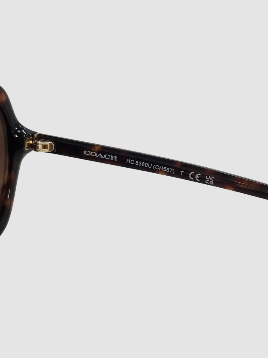 $203 Coach HC8360U CH557 Women Brown Frame Lens Sunglasses