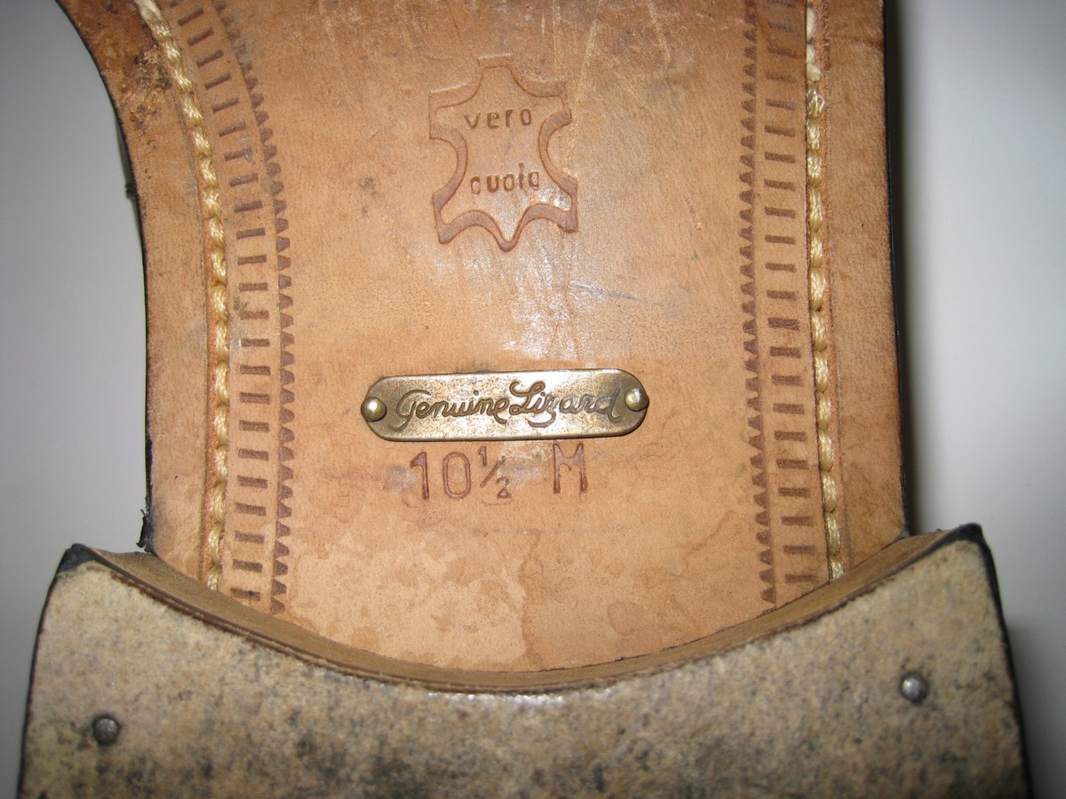 JULIO BLANCO GENUINE LIZARD LEATHER HANDMADE OXFORDS US 10.5 