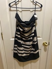 New Women’s Forever 21 + Plus Black & Taupe Tube Bodycon Dress Stretch Size XL