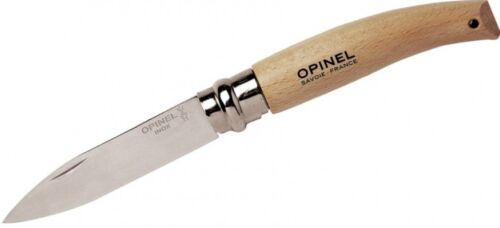 Opinel No.8 Stainless Garden Folding Knife Beechwood Handle 8.5cm 3.45" 133080 - Afbeelding 1 van 1