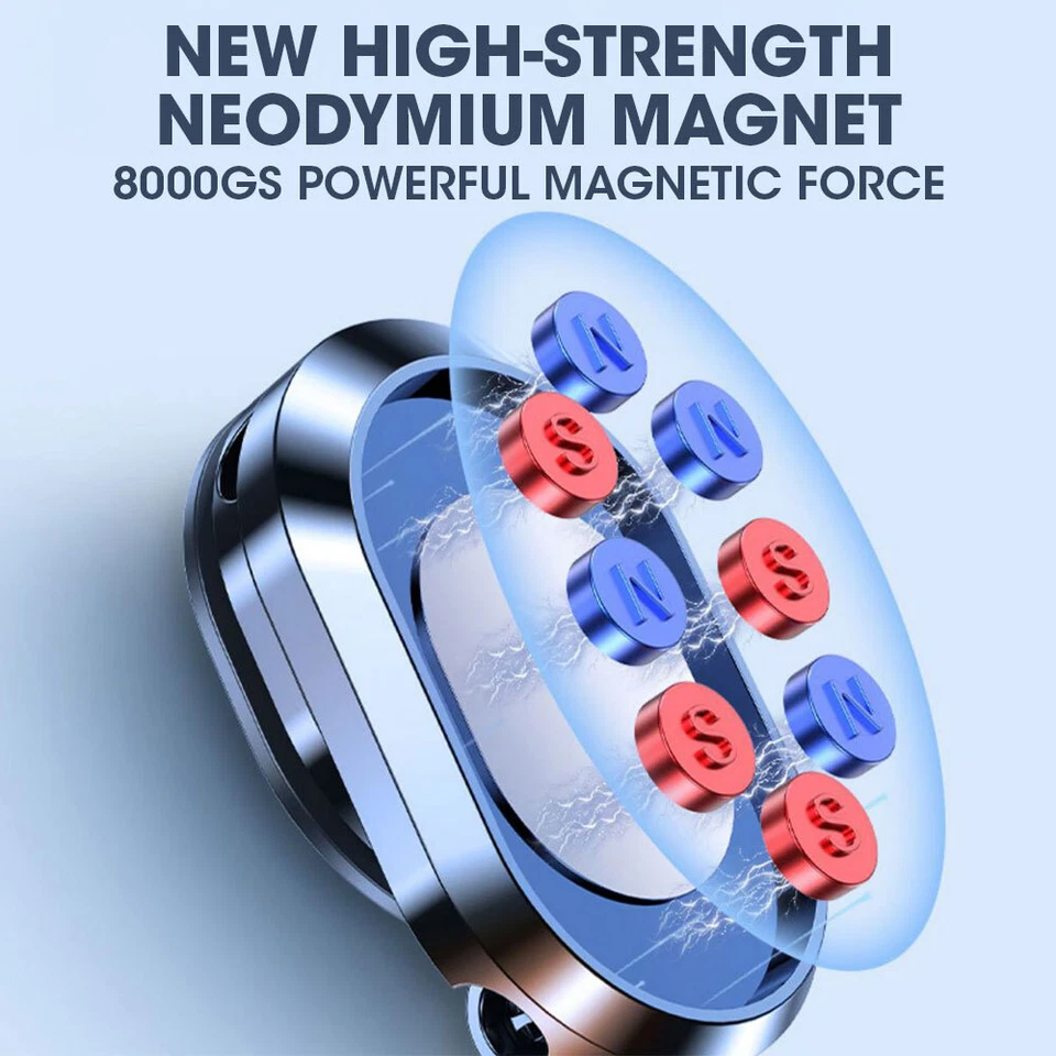 Foldable Super Strong Magnetic Adjustable Angle Car Holder Mount, 2 Color - Image 4 of 4