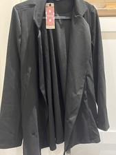 NEW WITH TAGS Boohoo Double Breasted Blazer Black UK 12 