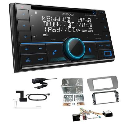 Kenwood DPX-7300DAB Autoradio Bluetooth für Seat Ibiza IV dublingrey inkl Canbus