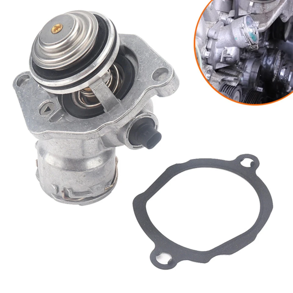 Engine Coolant Thermostat Assembly w/ Sensor For Mercedes C300 C350 E350 ML350 - Изображение 4 из 4