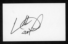 Charles Oakley NBA Wizards, Bulls, Knicks, Rockets Signed 3x5 Index Card E26630