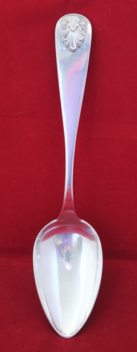 Sterling Shell Leaf 8 1/2" Tablespoon (Serving) 13t CH Maker (1856) 55g - Picture 2 of 16