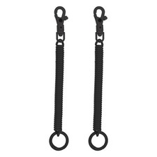 Retractable Coil Springs Keychain 2 Pack Anti-lost Key Chain Holder Lanyard C...