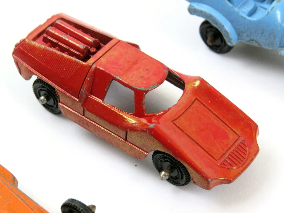 Mixed Lot of 4 Tootsietoy Vintage Die Cast Cars, Wedge Dragsters, Fiat, etc. - Image 4 of 4