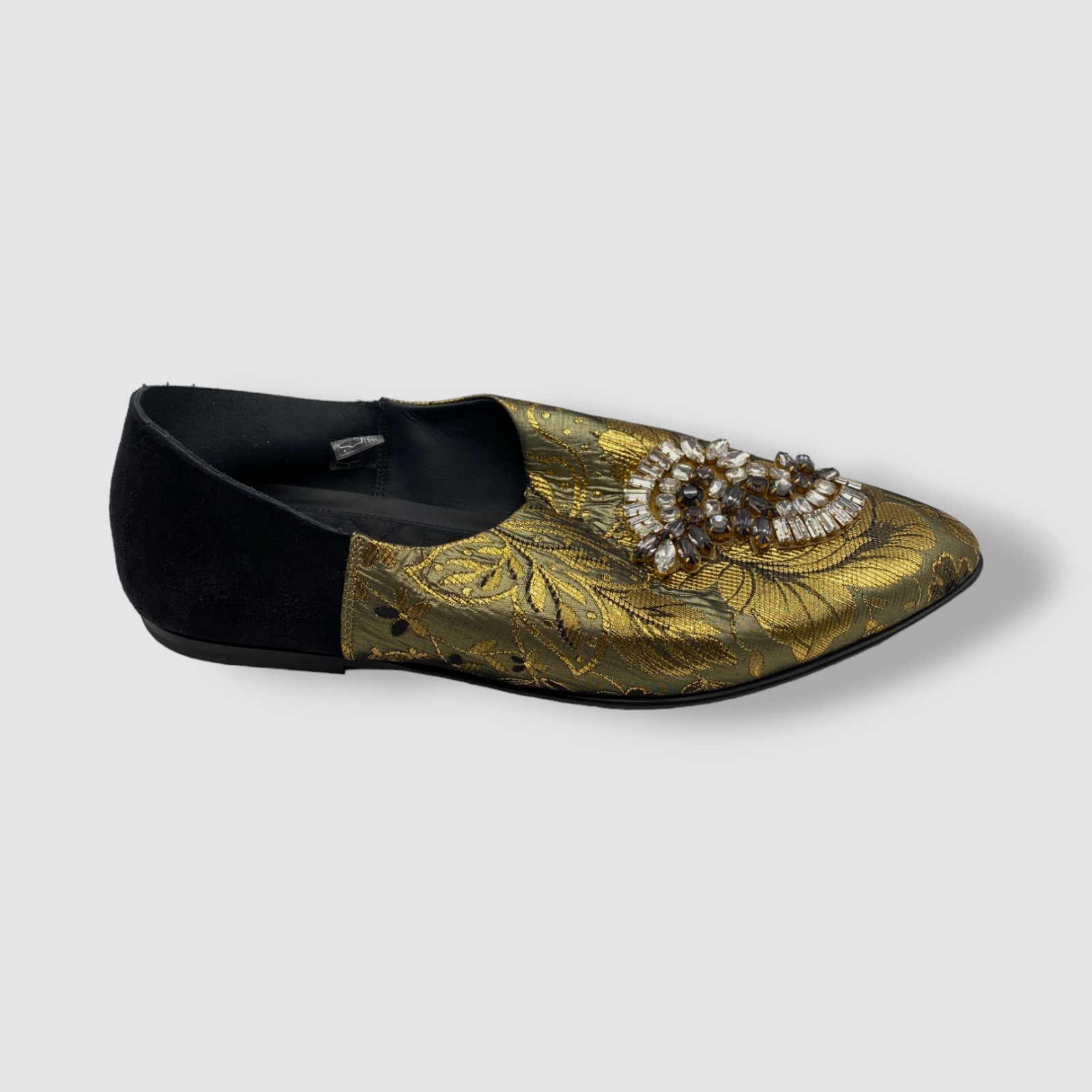 PANTOFOLA D’ORO Scarpe pantofole jacquard Dolce & Gabbana da uomo oro Jason damascato $3545 taglia 10