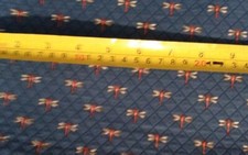 Beautiful Upholstery fabric material 34x54" BLUE dragonfly dragonflies garden