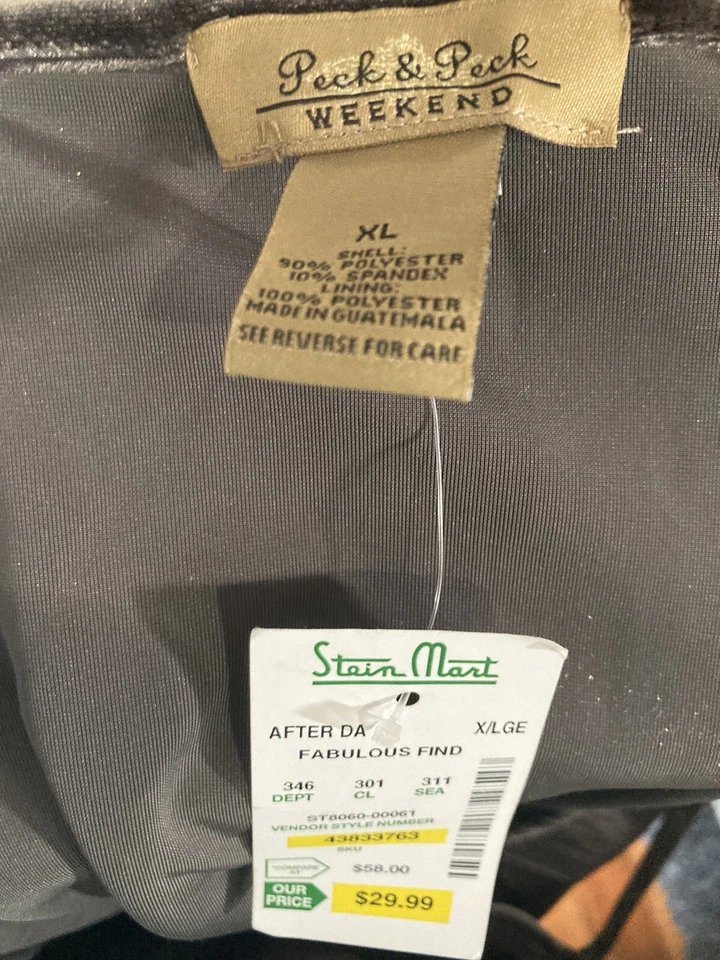 New Peck & Peck Women's Large Velvet Stretch Pants & tank Set Brown j364 - Image 4 of 4