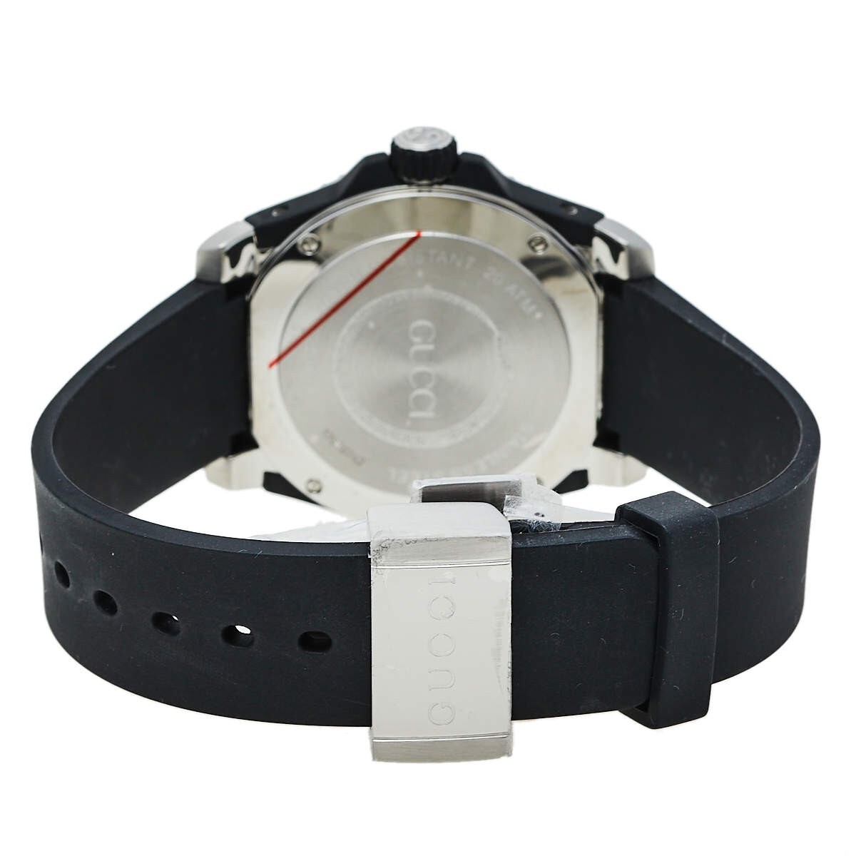 Gucci Dive Men's Snake Dial Black Rubber Strap Watch - YA136323