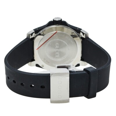 Gucci Dive Men's Snake Dial Black Rubber Strap Watch - YA136323