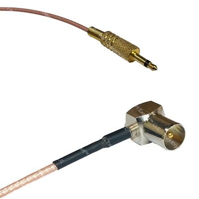 RG316 3.5mm 1/8 to DVB Pal Male Angle RF Cable Rapid-SHIP LOT