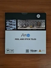 Art3d Peel and Stick Wall Tile for Backsplash, 12"x12"  (10 Tiles) Marble Gray