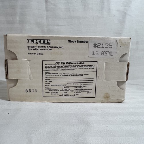 Vtg 1990 ERTL US MAIL Mail Box Coin Bank with Lock & Key USPS Toy Collectible - Picture 15 of 15
