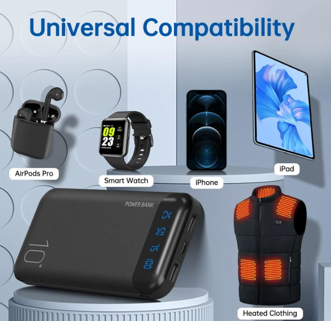 Power Bank for Heated Vest Jacket Scarf Pants USB Battery Pack Portable Charger*
