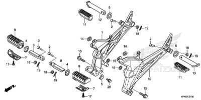 CB 125 F 2015-2019 Fußrastenplatte rechts / Footrest Plate NEW original Honda 
