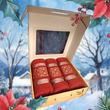 3-piece towel set cotton size 28x56 new