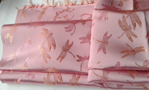 Vintage Satin/Faux Silk/Chinese Damask/Brocade Cloth Dragonfly. 3m. Sew/Crafts - Picture 6 of 21