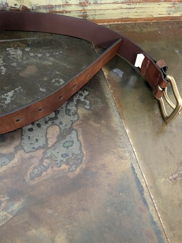 GAP Kids Umber Brown Leather Belt Approx. 26" to 30" Unisex Boys Large - Picture 4 of 5