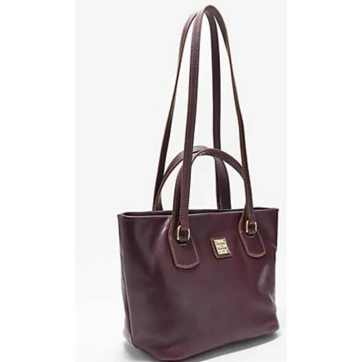 Dooney Bourke Florentine Small Leighton Tote plum color bag B000544