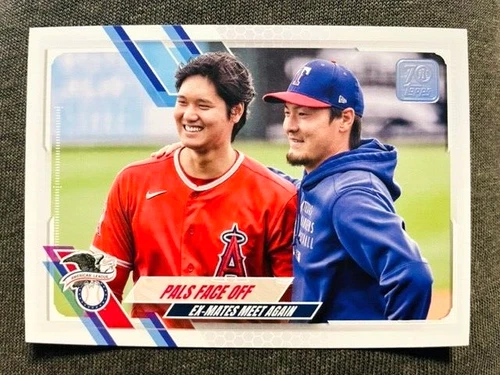 2021 Topps Update #US125 Shohei Ohtani / Kohei Arihara Pals Face Off Card