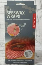 Kikkerland Diy Beeswax Food Wrapper Kit, Reusable Food Wraps