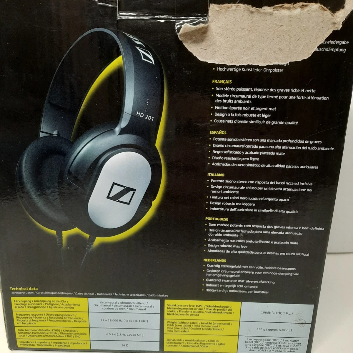 TESTED SENNHEISER powerful sound experience HEADPHONES HD 201