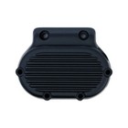 Black Ribbed Transmission End Cover For Harley Davidson Big Twins (1987-2006)