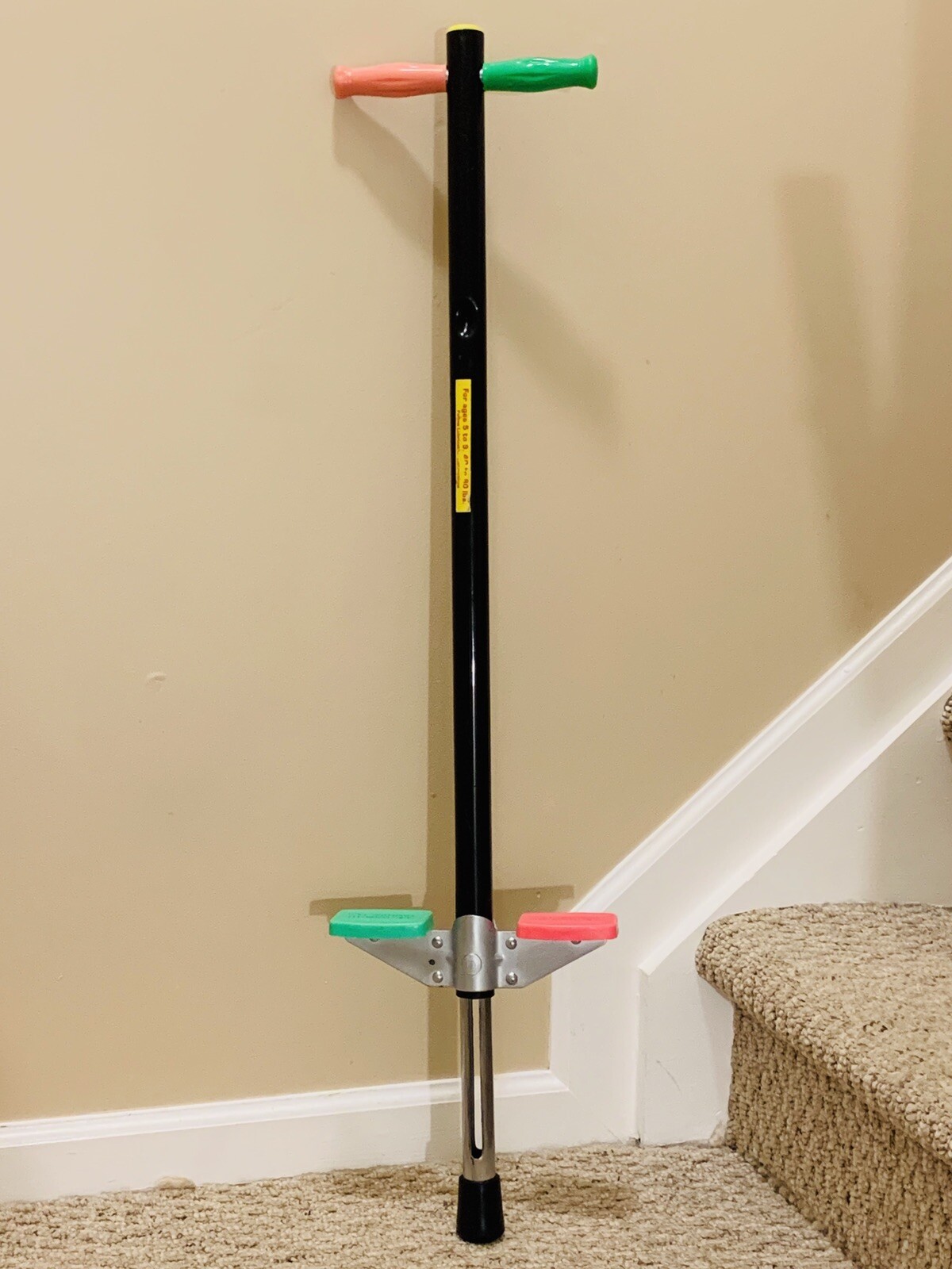 Vintage Pogo Stick, S.B.I Enterprises, Ellenville, N.Y Pink/Green