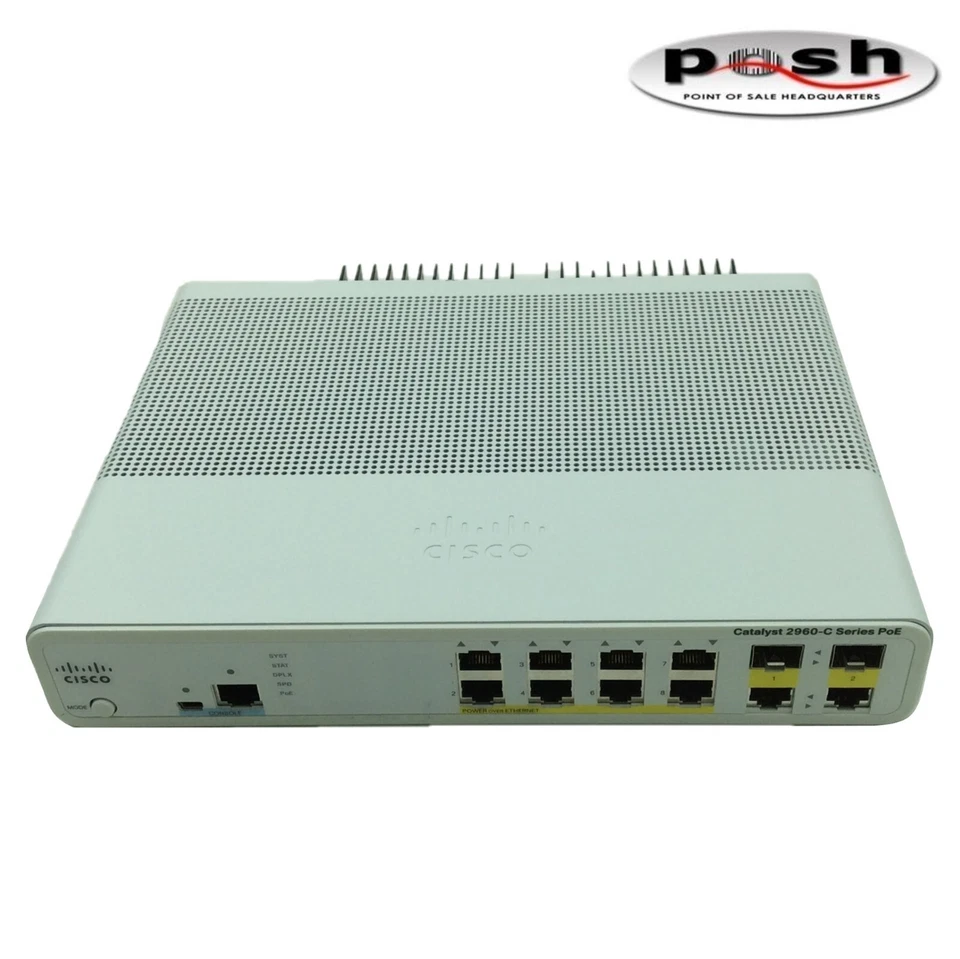New - Cisco Catalyst 2960-C Series PoE Gigabit Network Switch WS-C2960C-8PC-L - Image 3 of 4