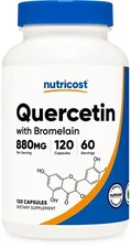 Nutricost Quercetin with Bromelain, 880 MG 120 Caps, 60 Servings - EXP 09/2026