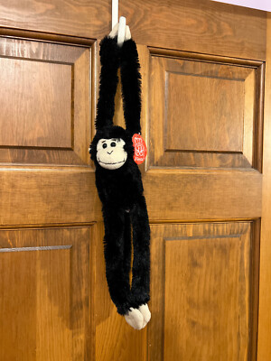 Fiesta  17'' Plush Hanging Monkey Black Stuffed Animal Hand & Feet Hook-Up Toy