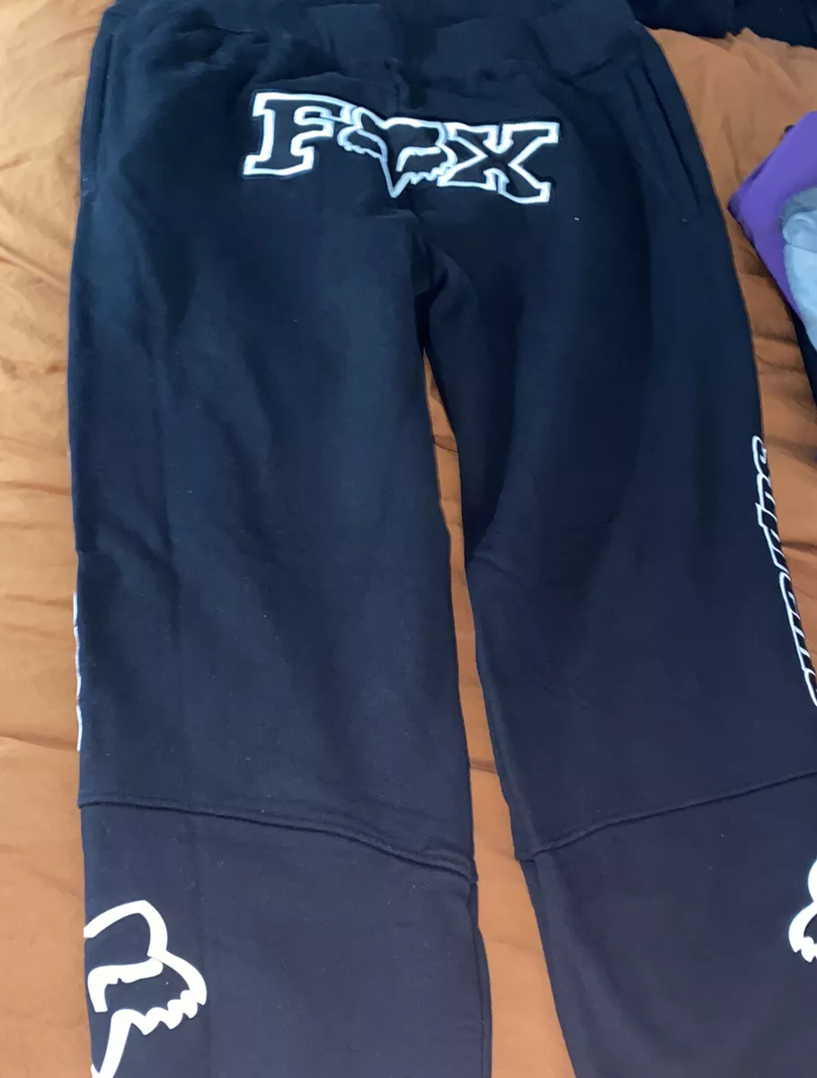 Supreme X Fox Racing Sweat Pants Black Medium Very Good Condition Supreme X Fox Racing Sweat Pants Black Medium Very Good Condition